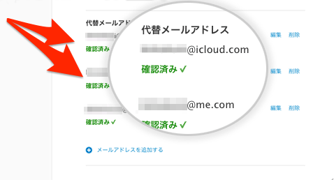代替メールアドレス, Apple iD