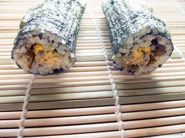 生わさびを使ってのり巻き作り