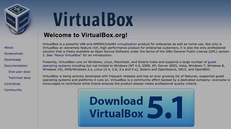 画像：Oracle VM VirtualBox https://goo.gl/r47Ep、閲覧日：2016年9月3日 