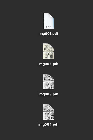 「全ページを1ファイルにまとめる」に設定しても、個別pdfファイルにばらける。