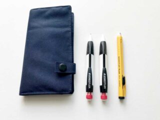 ステッドラーのシャープペンシルとノック式消しゴム